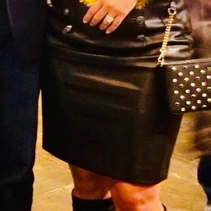 Date night faux leather skirt